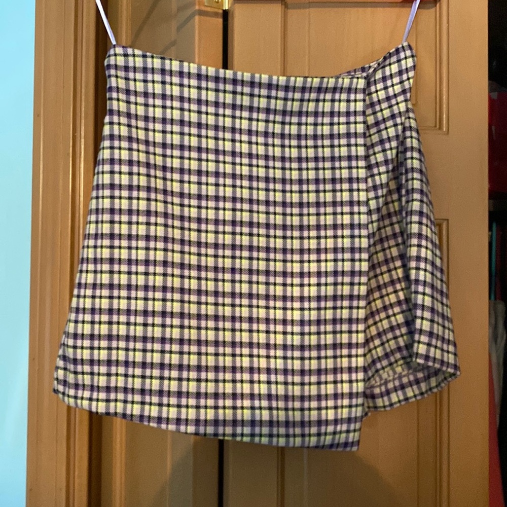 NWT Primark Purple Plaid Skort